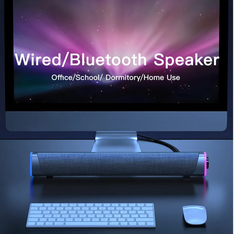 Barra de sonido estéreo con subwoofer para Macbook portátil